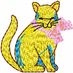 Cats Embroidery Design 8
